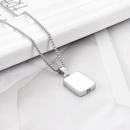 Steel A Letter Cremation Jewelry for Ashes