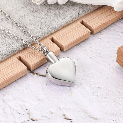 Heart and Cross Urns Necklace with Zircon