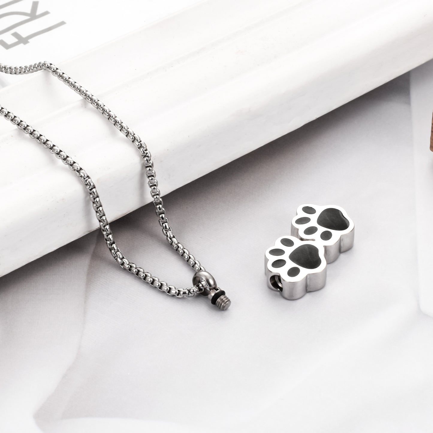 Paw Pet Cremation Urn Necklace