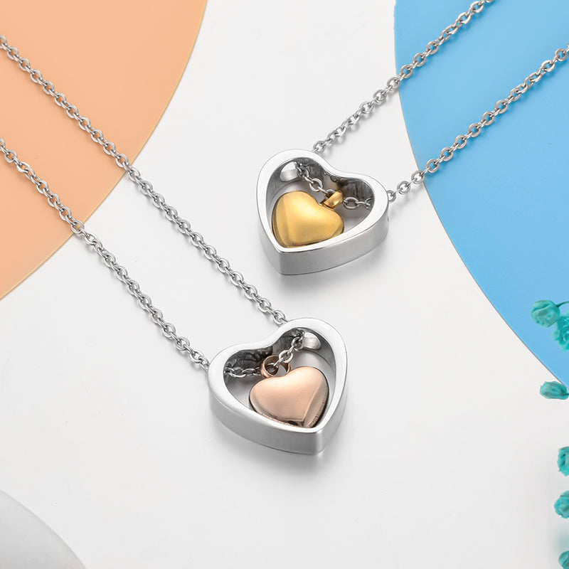 Stainless Steel Heart Cremation Necklace