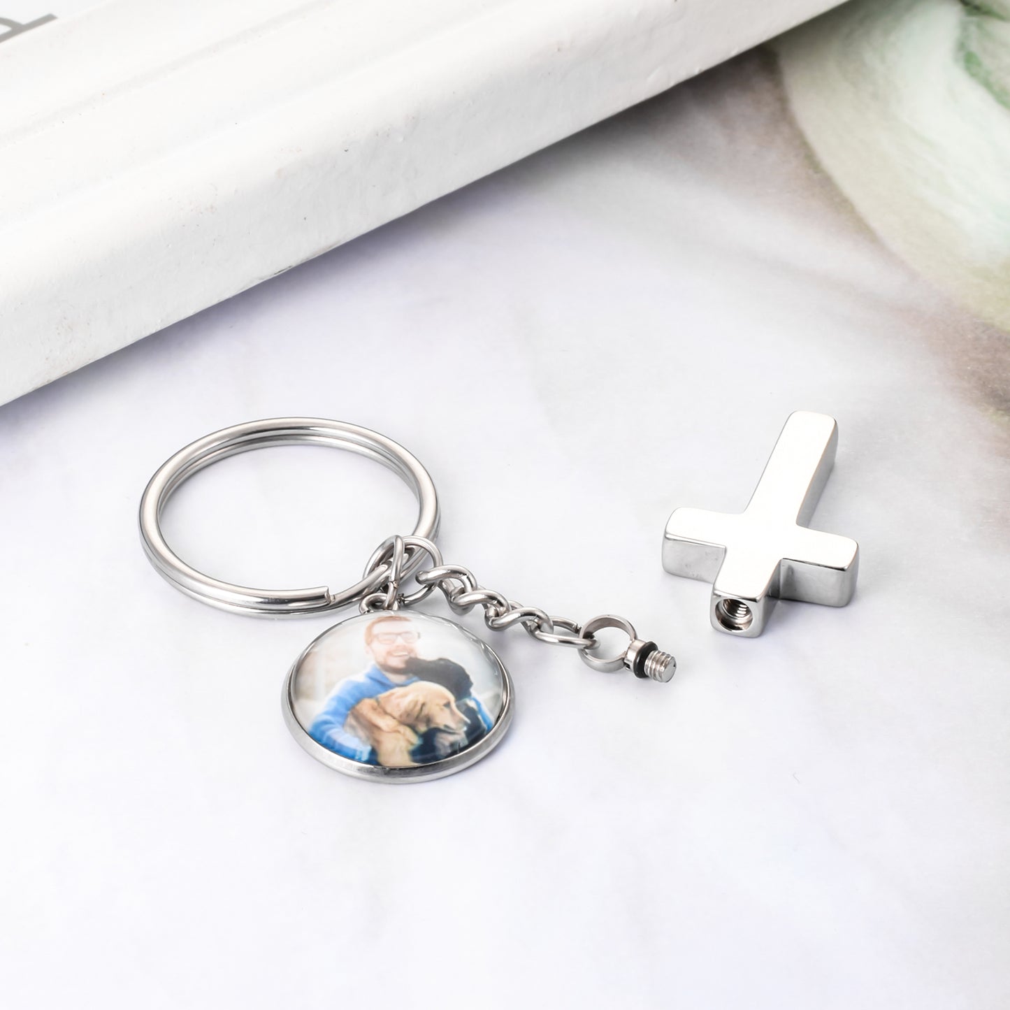 Cross Key Chain Cremation Jewelry