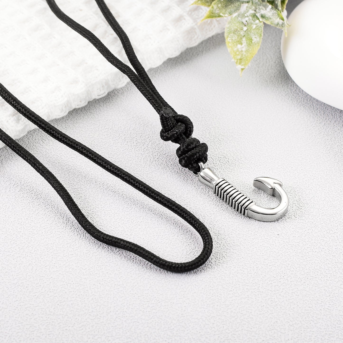 Silver Cremation Bracelet with Fish Hook