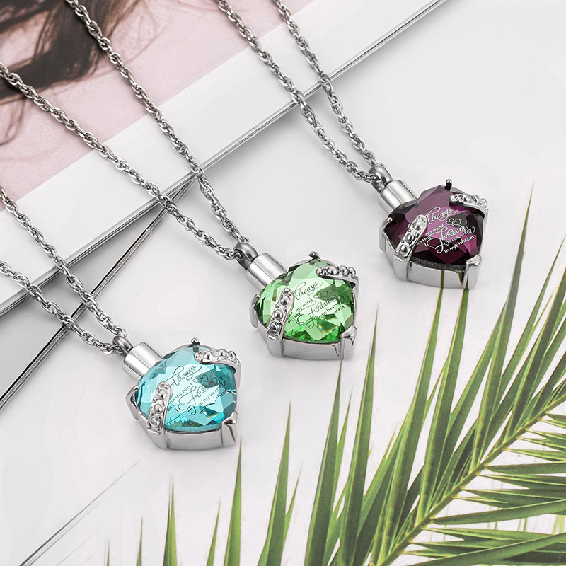 Heart Cremation Pendant Necklace for Women