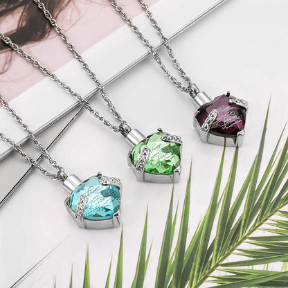 Heart Cremation Pendant Necklace for Women