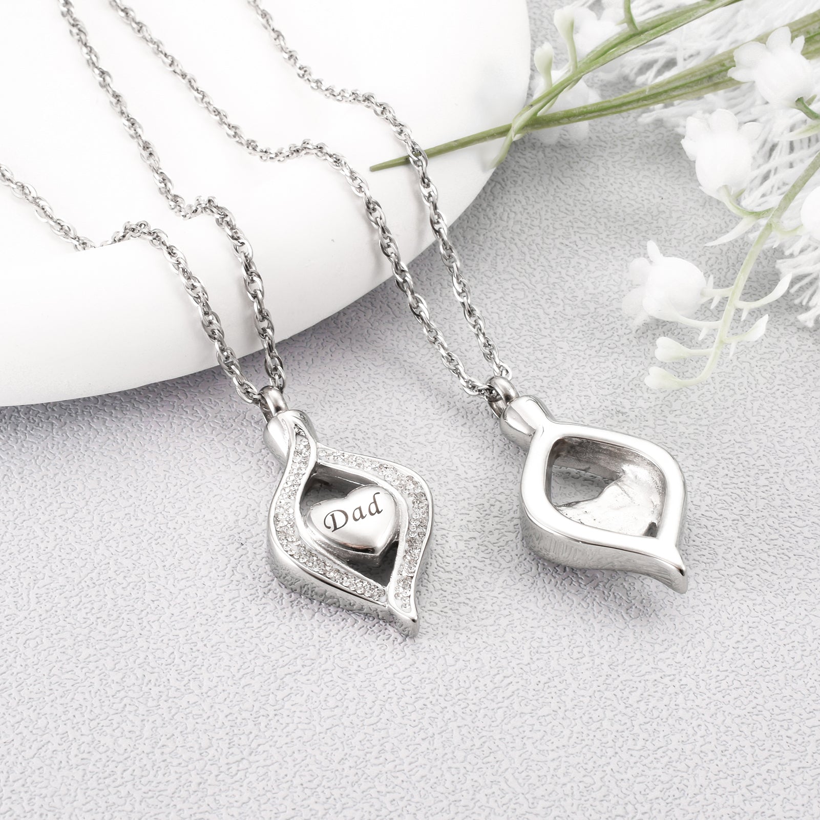 Urn Cremation Necklace for Mom/ Dad