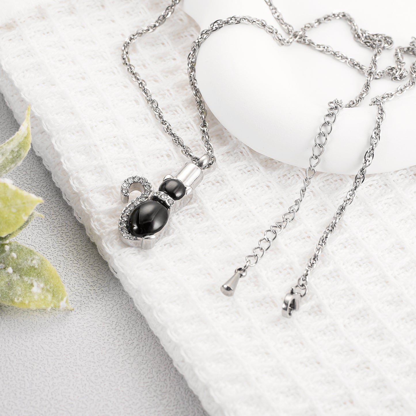 Cat Memorial Jewelry with Diamond