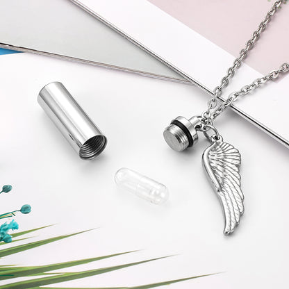 Necklace Gas Tank with Angle Wings