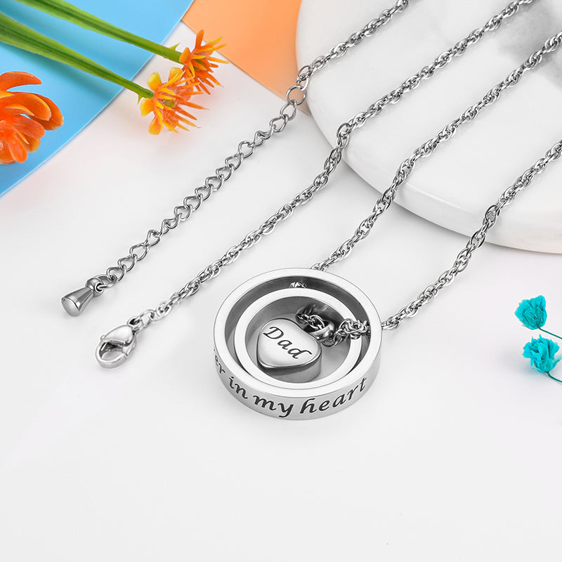 Heart Cremation Pendant Necklace for Ashes