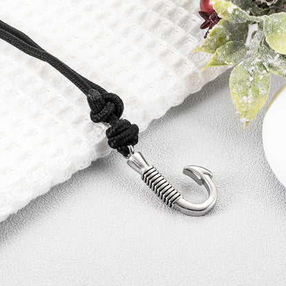 Silver Cremation Bracelet with Fish Hook