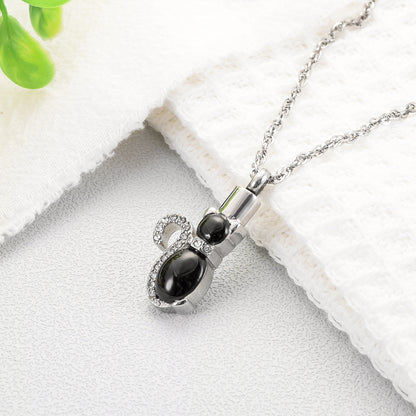 Cat Memorial Jewelry with Diamond