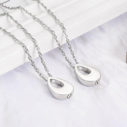 Teardrop Cremation Jewelry Necklace to honor Mom/Dad
