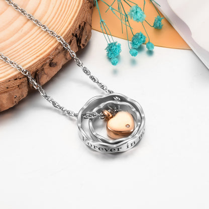Heart Cremation Ashes Pendant Necklace