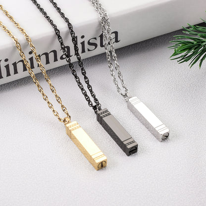 Rectangular and Bar Cremation Necklace