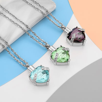 Heart Cremation Pendant Necklace for Women