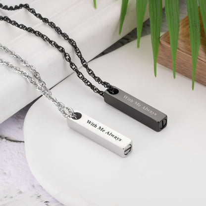 Simple Bar Cremation Necklace
