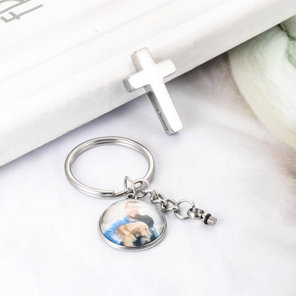 Cross Key Chain Cremation Jewelry