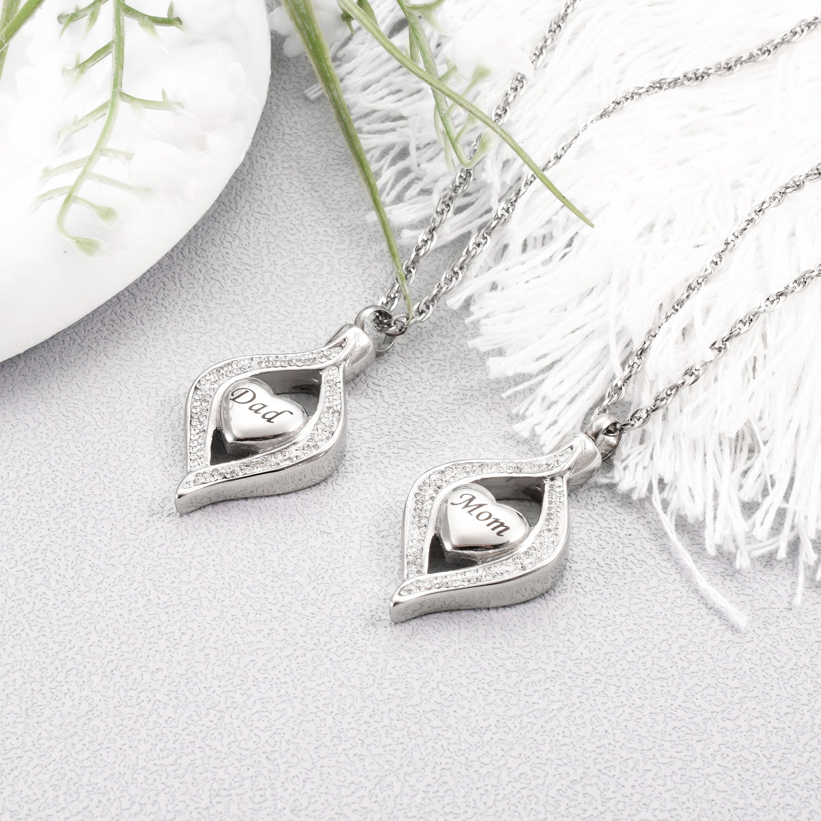 Urn Cremation Necklace for Mom/ Dad