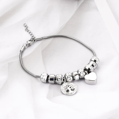 Steel Urns Bracelet with Heart