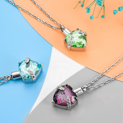 Heart Cremation Pendant Necklace for Women