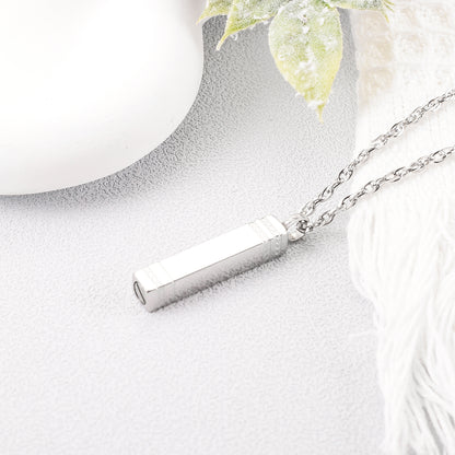 Rectangular and Bar Cremation Necklace