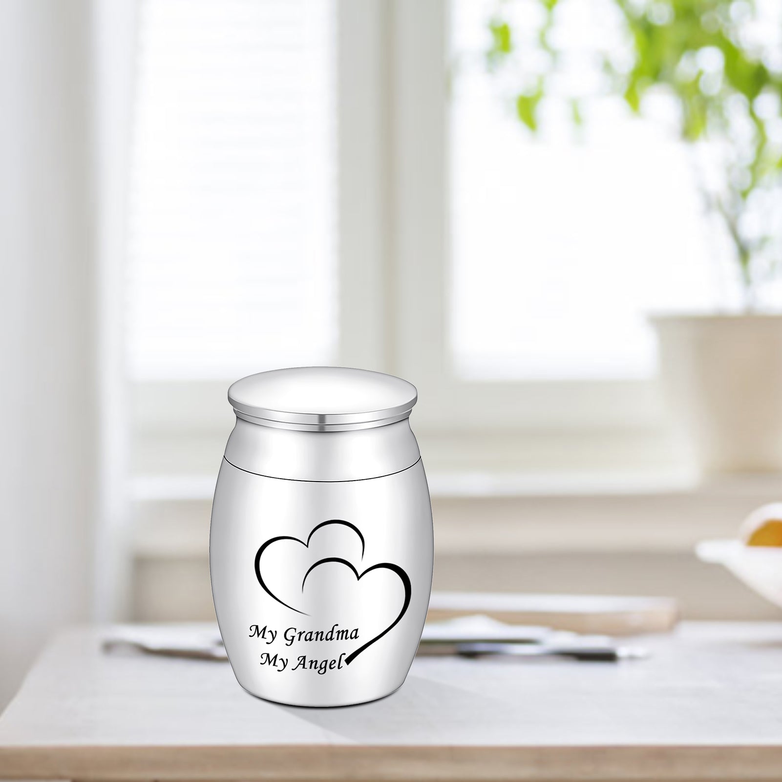 Double Heart Cremation Urnsto Hold Ashes