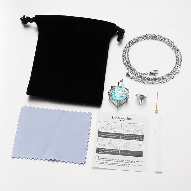 Heart Cremation Pendant Necklace for Women