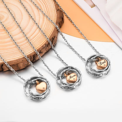 Heart Cremation Ashes Pendant Necklace