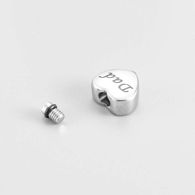 Heart Cremation Necklace of Colorful Zircon