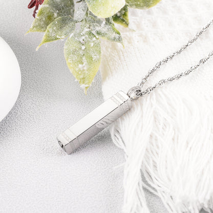 Rectangular and Bar Cremation Necklace