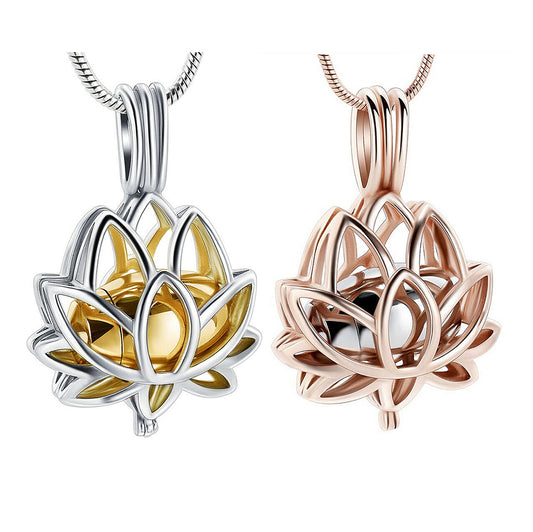 Flower Cremation Necklace and Urns