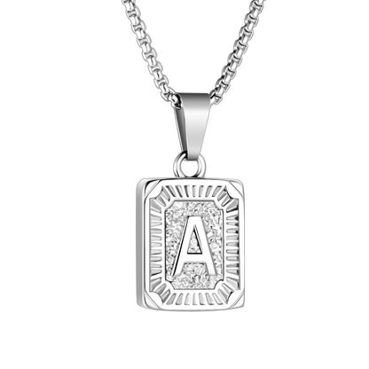 Steel A Letter Cremation Jewelry for Ashes