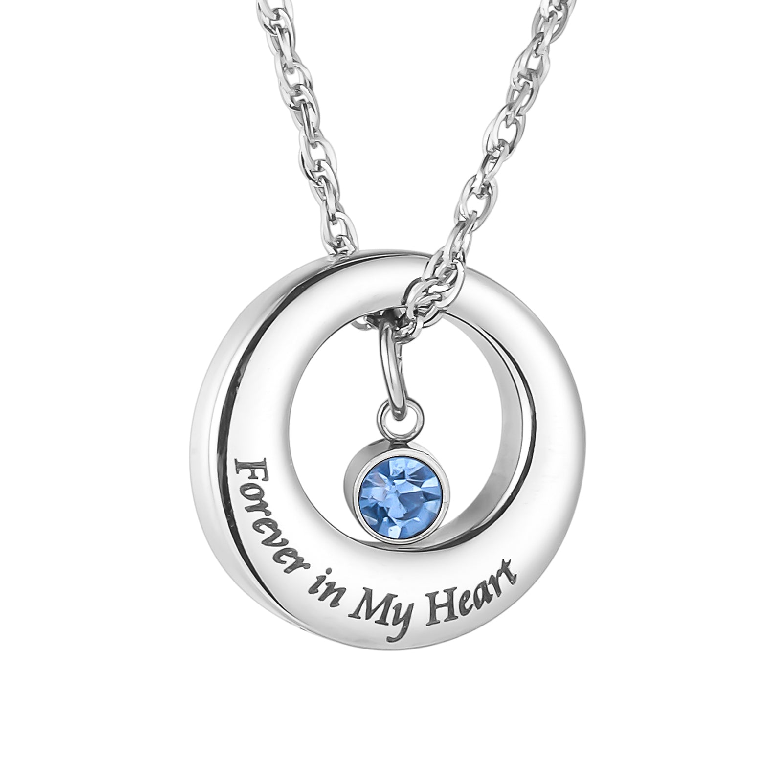 Forever in My Heart - Circle Cremation Necklace