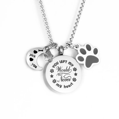 Paws Cremation Pendant Necklace