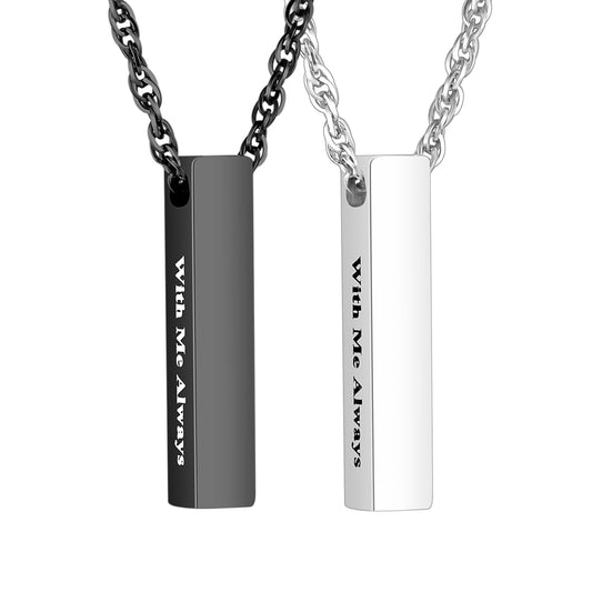 Simple Bar Cremation Necklace