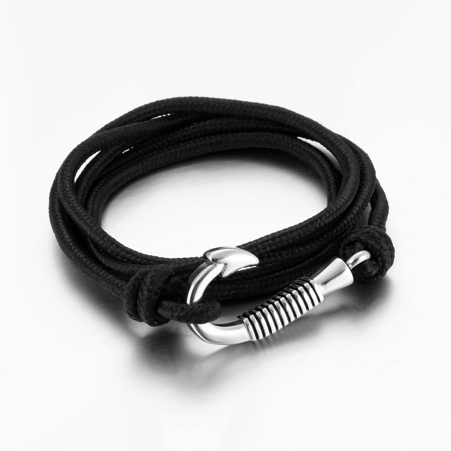 Silver Cremation Bracelet with Fish Hook