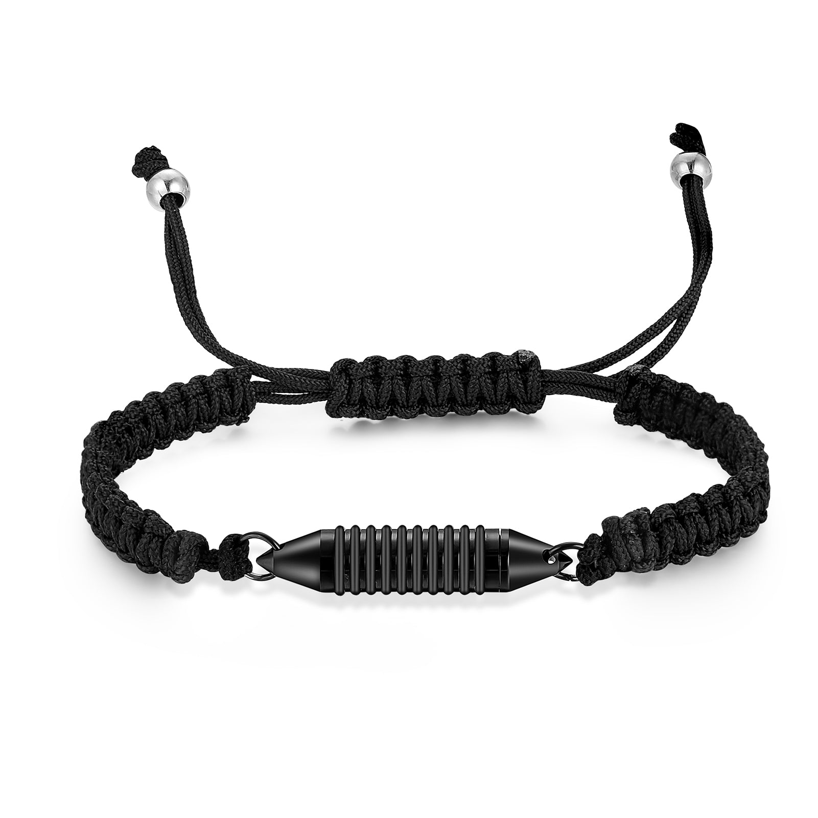 Adjusted Black Rope Cremation Bracelet