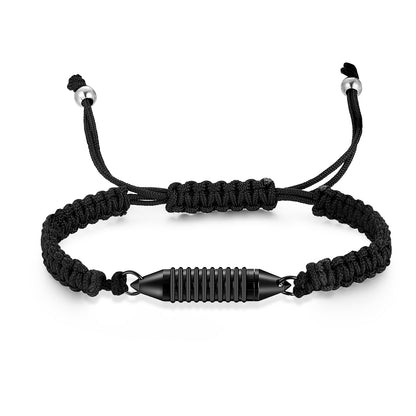Adjusted Black Rope Cremation Bracelet
