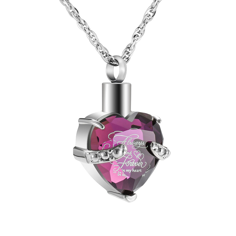 Heart Cremation Pendant Necklace for Women