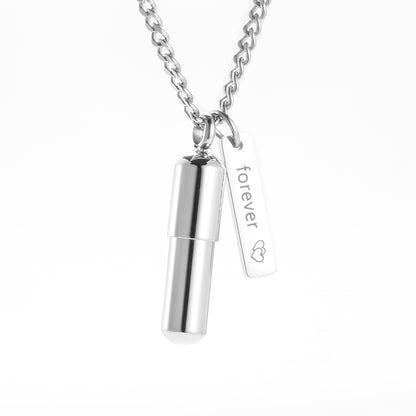 Filled Pills Cremation Pendant Necklace for Ashes