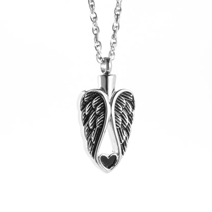 Big Wings and Heart Cremation Jewelry for Ashes
