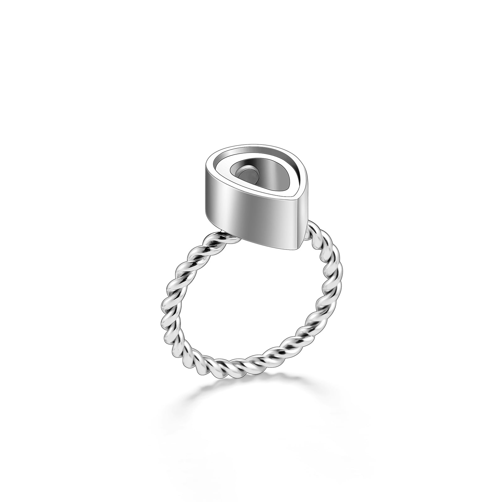 Transparent Teardrop Cremation Ring