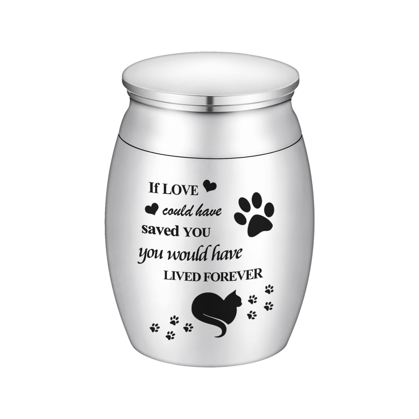 Mini Cremation Urns with Paws and Cat