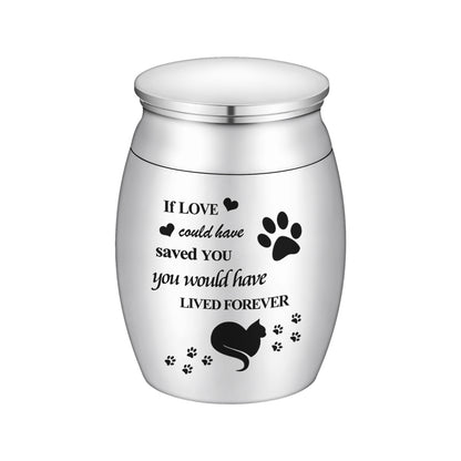 Mini Cremation Urns with Paws and Cat