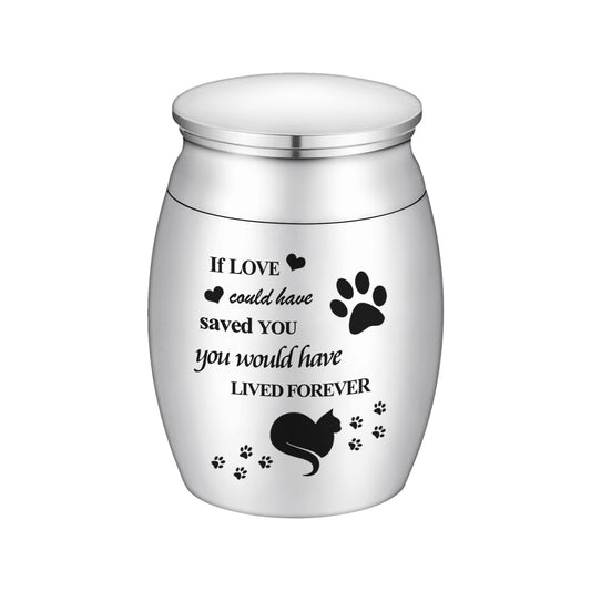 Mini Cremation Urns with Paws and Cat