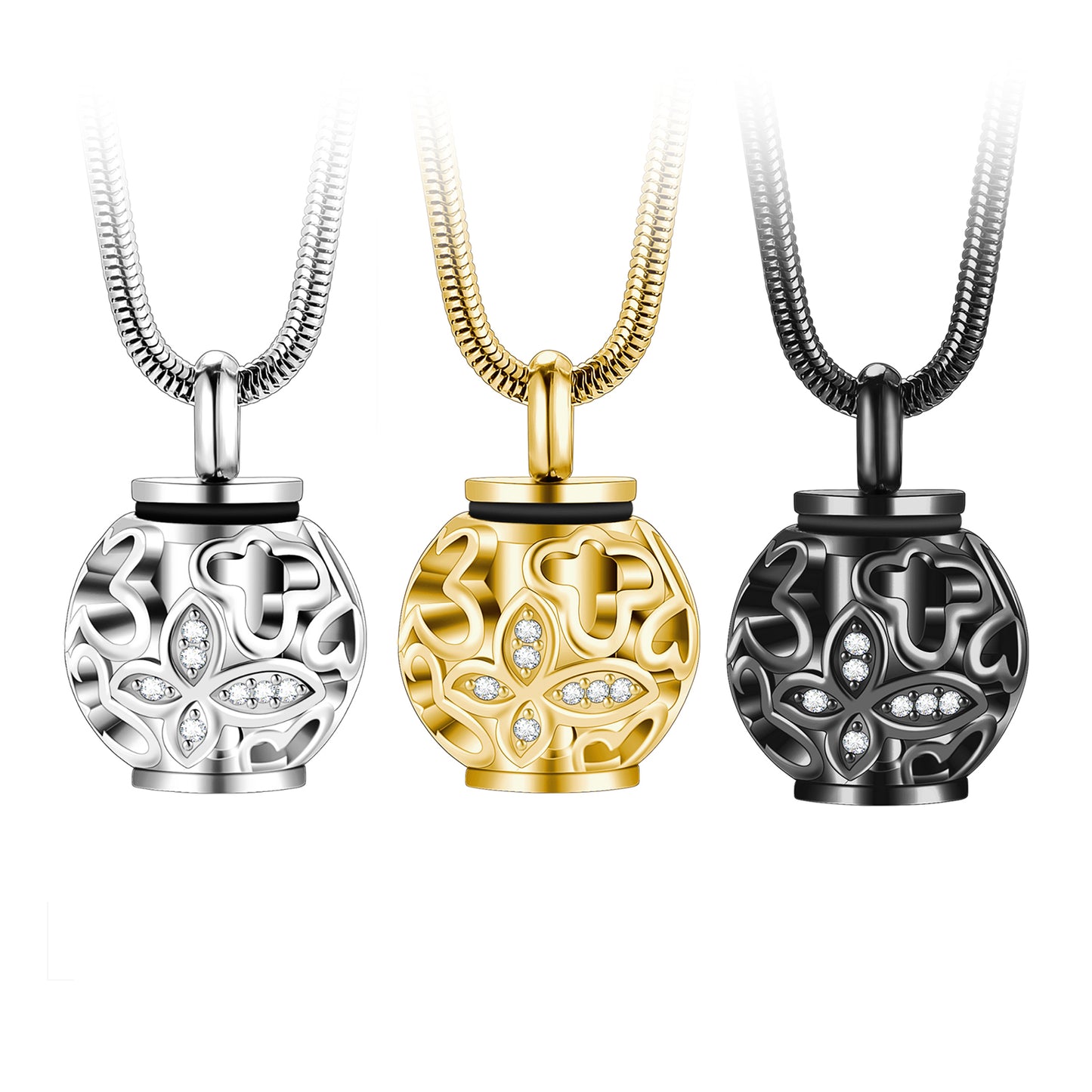 Lantern & Butterfly - Cylindrical Cremation Necklace