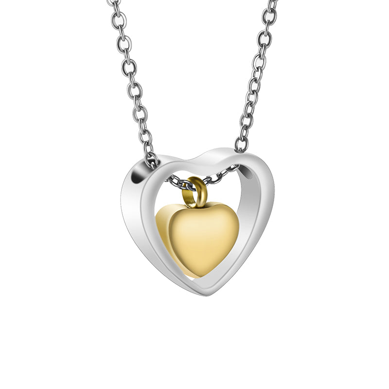 Stainless Steel Heart Cremation Necklace