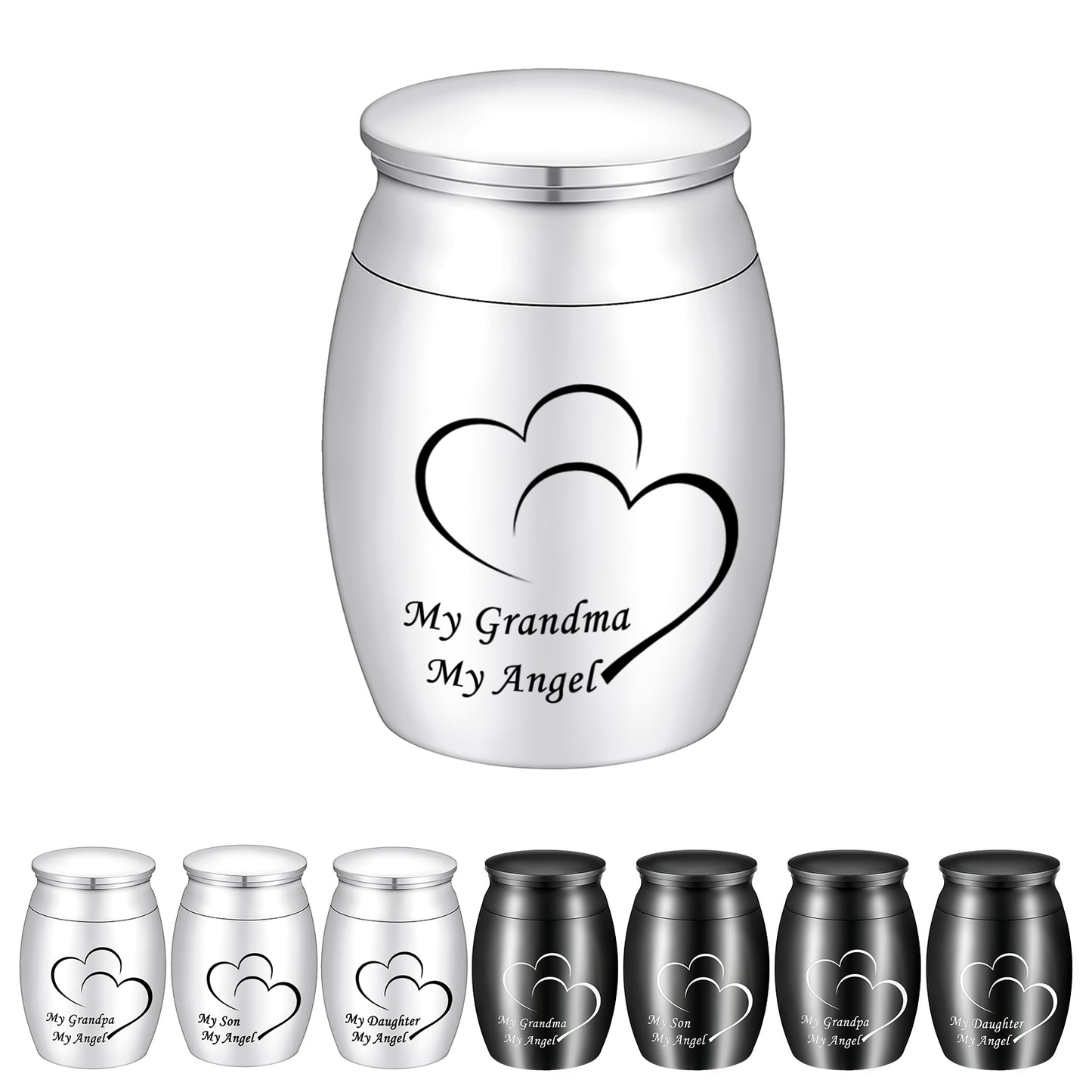 Double Heart Cremation Urnsto Hold Ashes