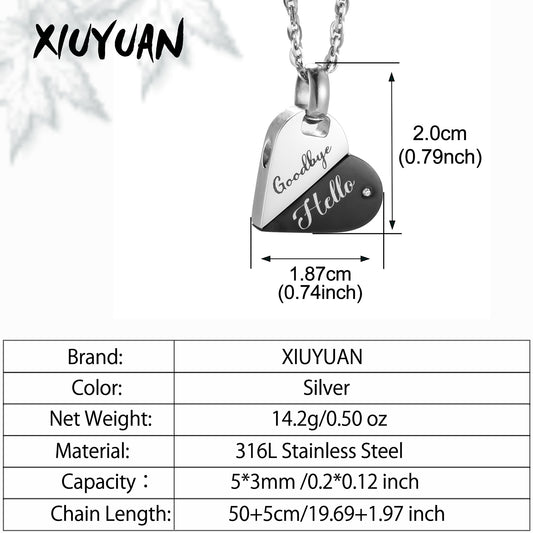 Heart Cremation Necklace Jewelry for Ashes