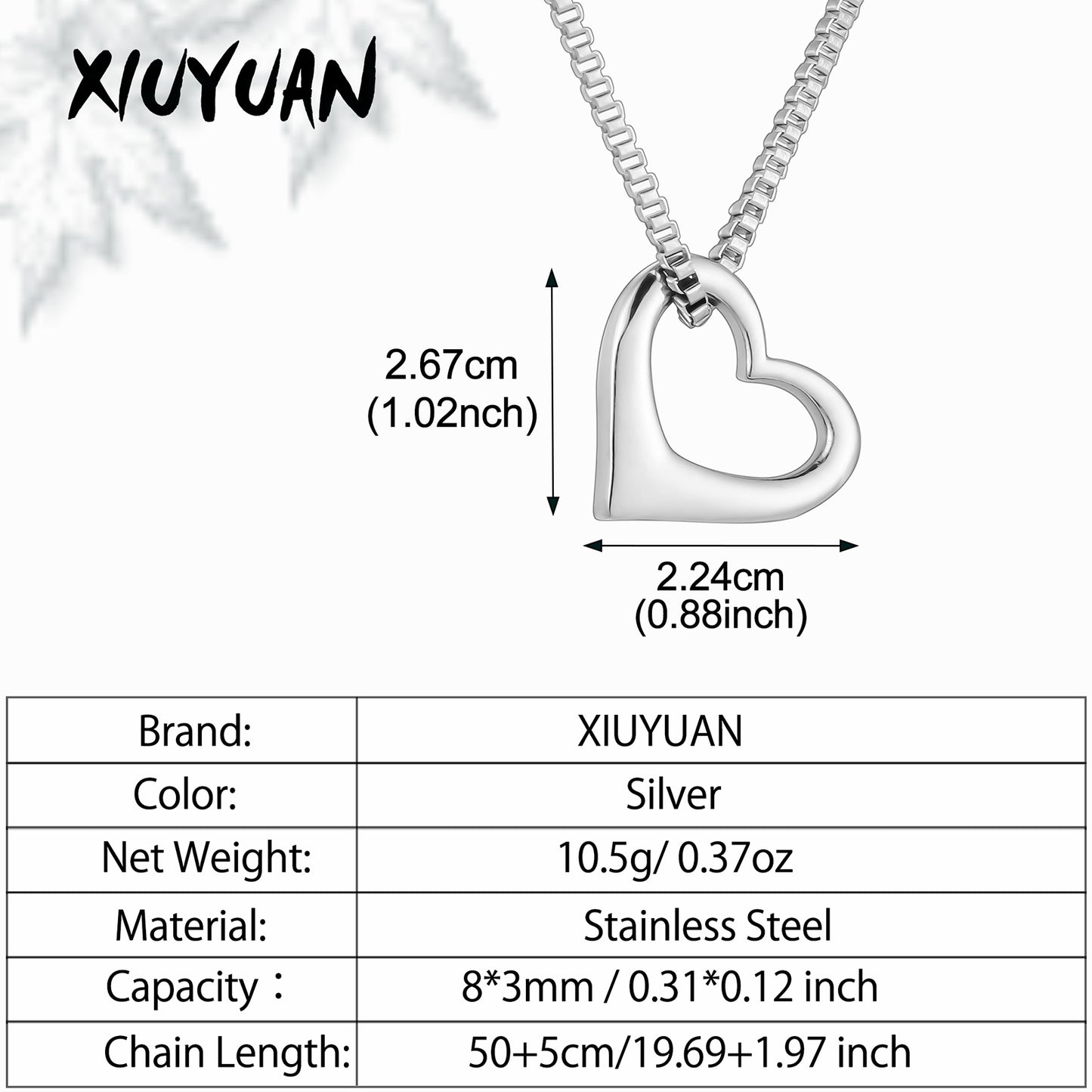 Simple Hearts Urns Necklace