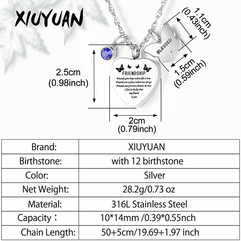 Heart Cremation Pendant for Friends